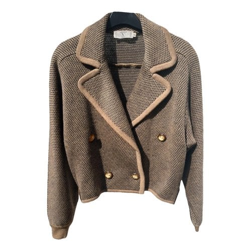 Pre-owned Valentino Wool Coat In Brown