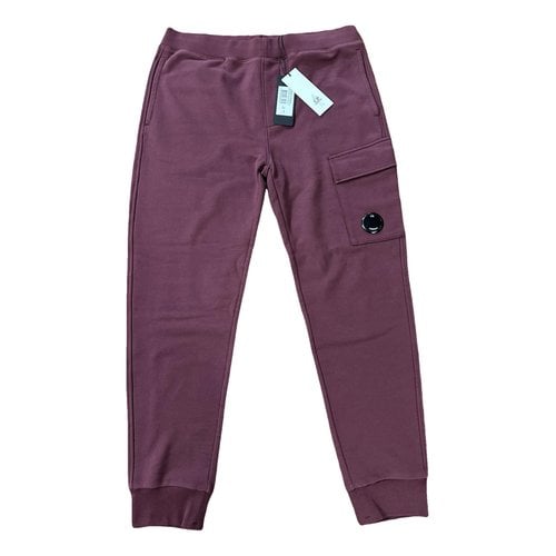 Pre-owned C.p. Company Trousers In Burgundy