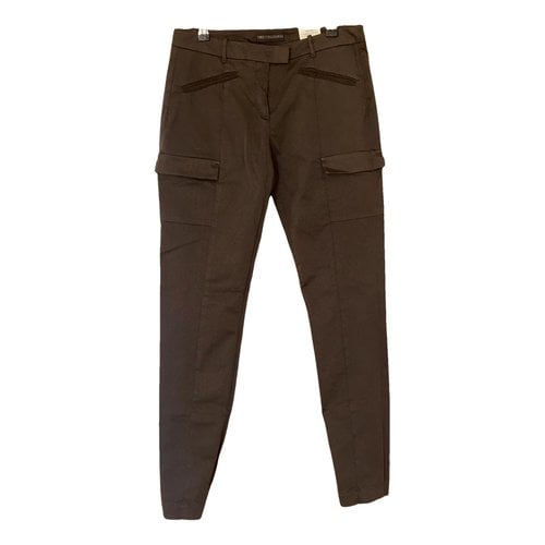 Pre-owned Trussardi Straight Pants In Brown