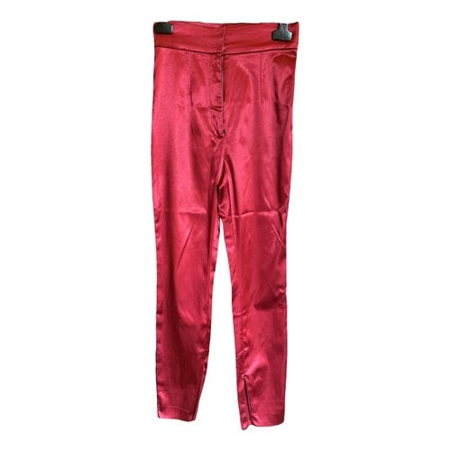 Pre-owned Dolce & Gabbana Leggings In Red
