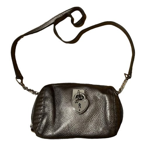 Pre-owned Juicy Couture Leather Clutch Bag In Silver