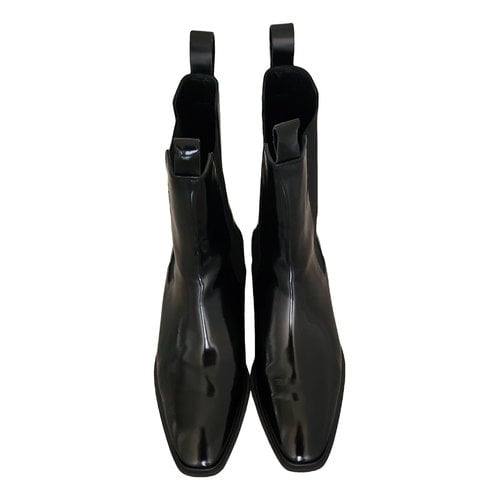 Pre-owned Aeyde Leather Boots In Black