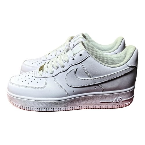 Pre-owned Nike Air Force 1 Leather Boots In White
