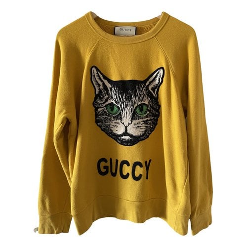 Pre-owned Gucci Sweatshirt In Yellow