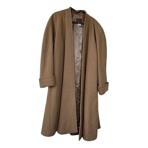 Pre-owned Kenzo Cashmere Coat In Camel