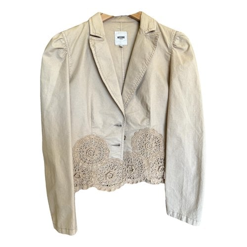Pre-owned Moschino Short Vest In Beige