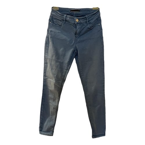 Pre-owned Massimo Dutti Slim Pants In Blue