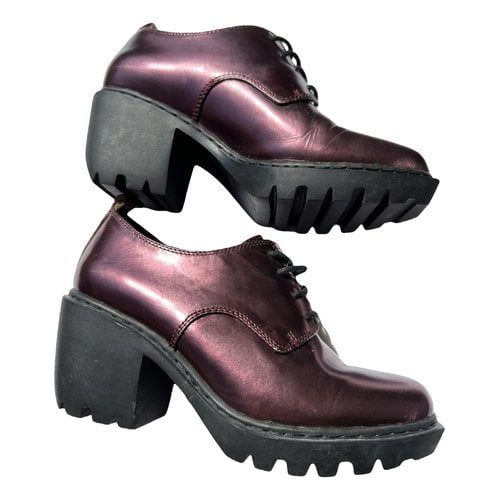 Pre-owned Opening Ceremony Patent Leather Heels In Burgundy