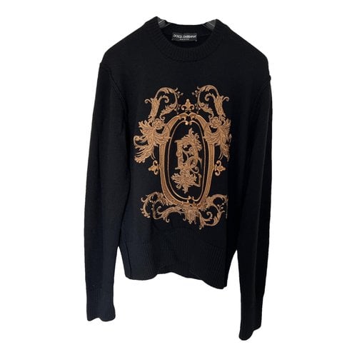Pre-owned Dolce & Gabbana Wool Sweatshirt In Black