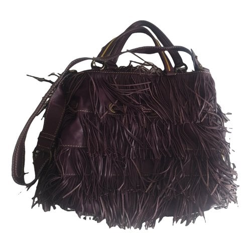 Pre-owned Lancel 1er Flirt Leather Handbag In Purple