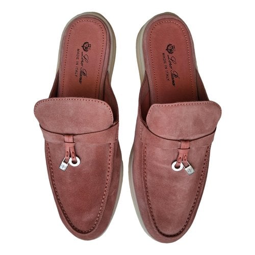 Pre-owned Loro Piana Leather Flats In Pink
