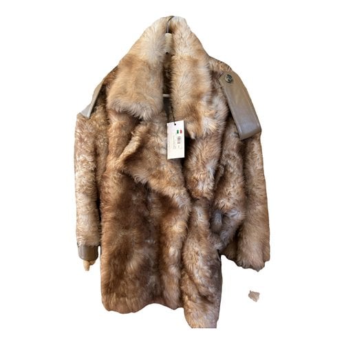 Pre-owned The Mannei Shearling Coat In Camel