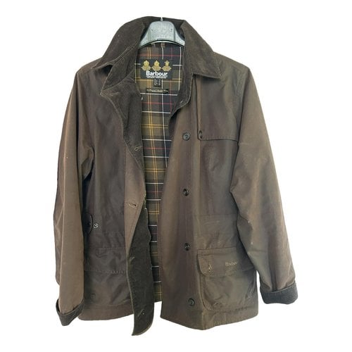 Pre-owned Barbour Caban In Brown