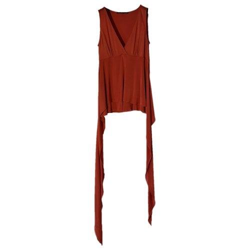 Pre-owned Gucci Silk Camisole In Red