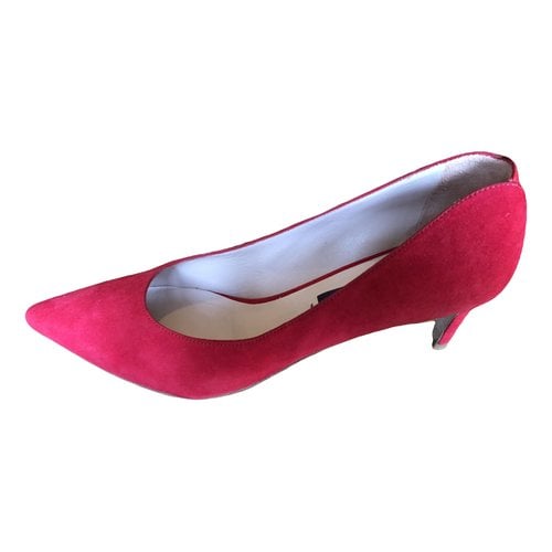 Pre-owned Parallele Leather Heels In Red