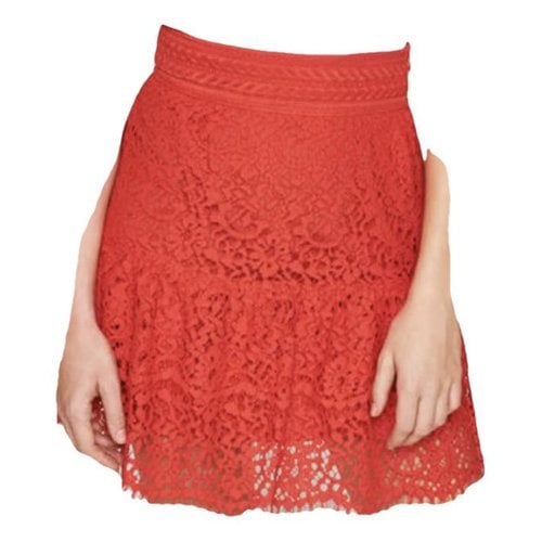 Pre-owned Tara Jarmon Mid-length Skirt In Orange