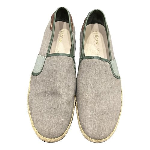 Pre-owned Geox Cloth Espadrilles In Green