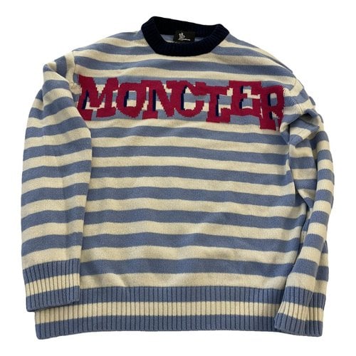 Pre-owned Moncler Cashmere Sweatshirt In Blue