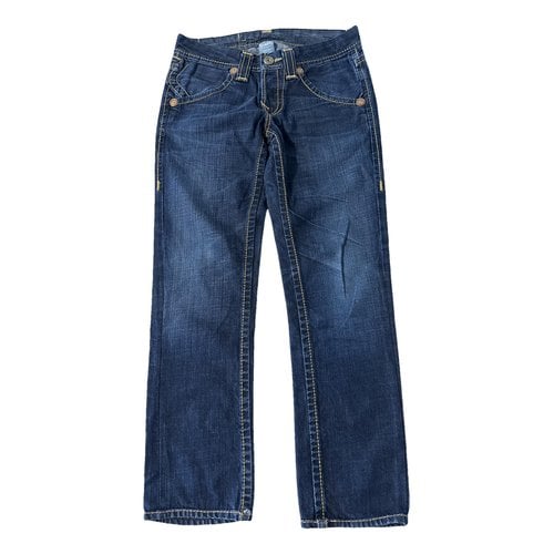 Pre-owned True Religion Straight Jeans In Blue