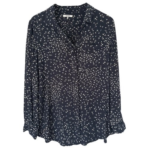 Pre-owned Ganni Blouse In Blue