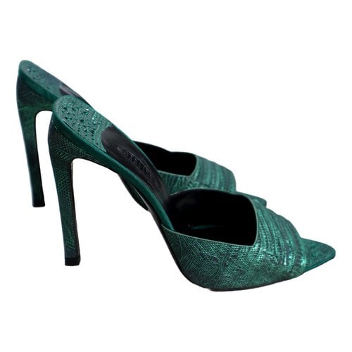 Pre-owned Versace Exotic Leathers Heels In Green
