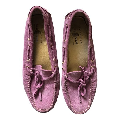 Pre-owned Carshoe Flats In Pink