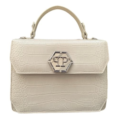 Pre-owned Philipp Plein Leather Bag In White
