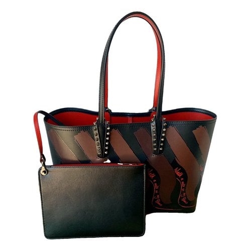Pre-owned Christian Louboutin Cabata Leather Tote In Brown