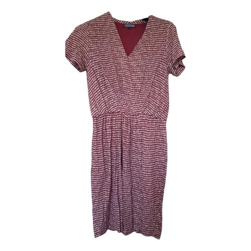 Pre-owned Tommy Hilfiger Mid-length Dress In Burgundy