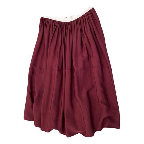 Pre-owned Golden Goose Mid-length Skirt In Burgundy
