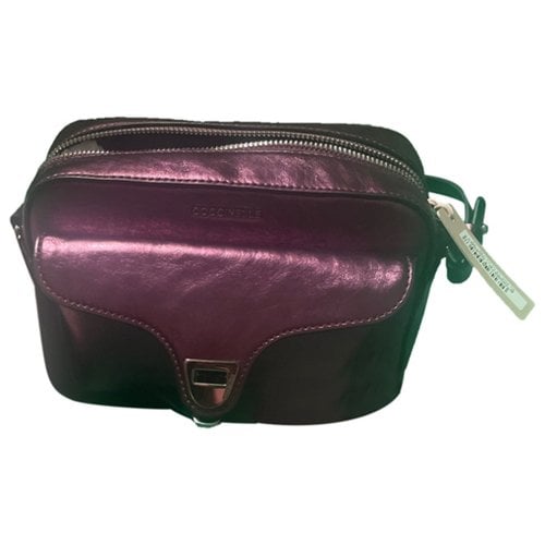 Pre-owned Coccinelle Leather Crossbody Bag In Purple