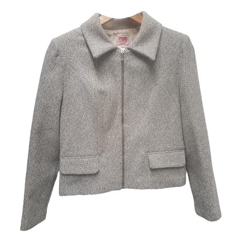 Pre-owned Enrico Coveri Wool Short Vest In Grey