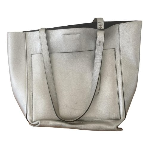 Pre-owned Rebecca Minkoff Leather Tote In Silver