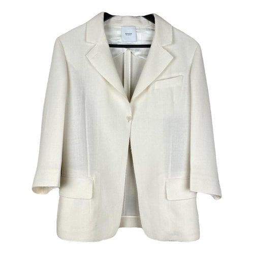 Pre-owned Agnona Wool Blazer In White