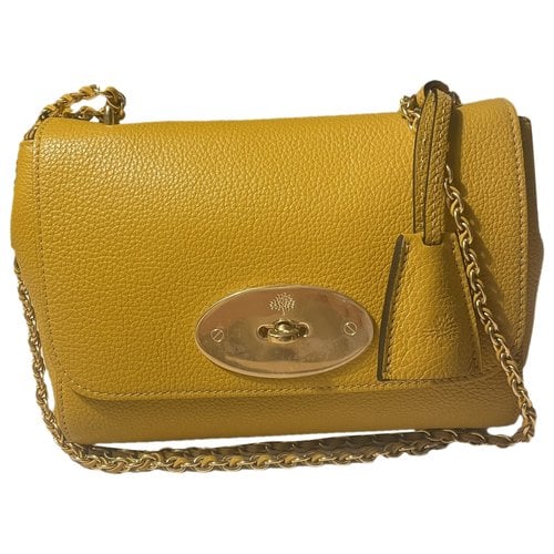 Pre-owned Mulberry Lily Leather Crossbody Bag In Yellow