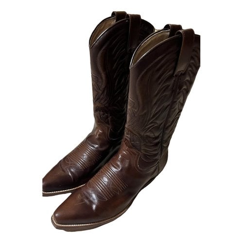 Pre-owned Buffalo Leather Boots In Brown