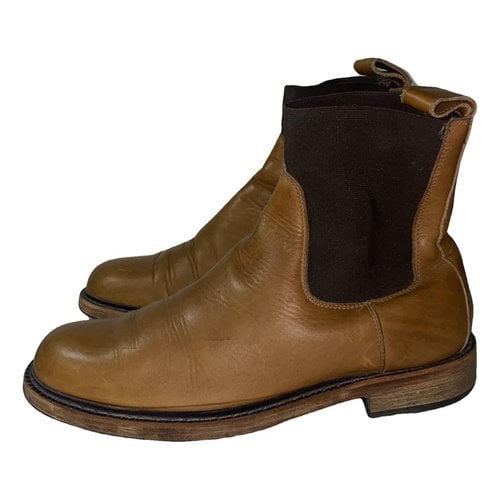 Pre-owned Acne Studios Leather Boots In Camel