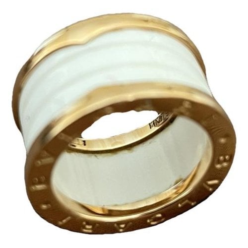 Pre-owned Bvlgari B.zero1 Pink Gold Ring In White