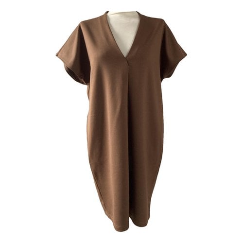 Pre-owned Hosbjerg Mid-length Dress In Brown
