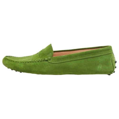 Pre-owned Tod's Flats In Green