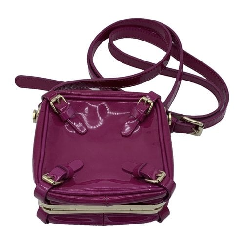 Pre-owned Celine Patent Leather Crossbody Bag In Purple