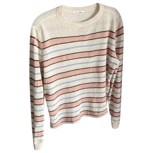 Pre-owned Reformation Cashmere Jumper In White