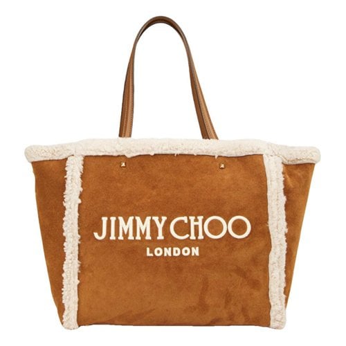 Pre-owned Jimmy Choo Varenne Leather Handbag In Brown