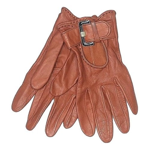 Pre-owned Ted Baker Leather Gloves In Orange