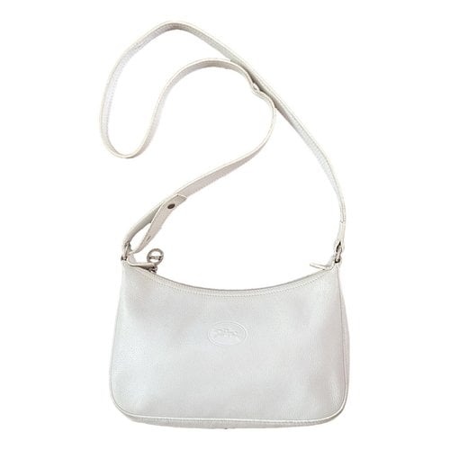 Pre-owned Longchamp Leather Handbag In White