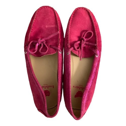 Pre-owned Bobbies Leather Flats In Pink