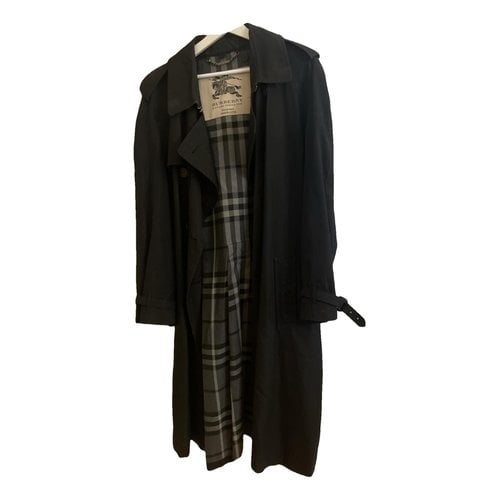 Pre-owned Burberry Cashmere Trenchcoat In Black