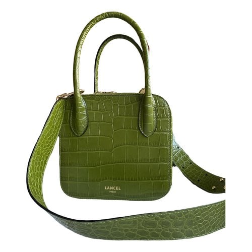 Pre-owned Lancel Leather Handbag In Green