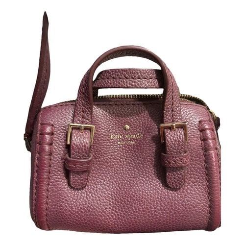 Pre-owned Kate Spade Leather Crossbody Bag In Burgundy