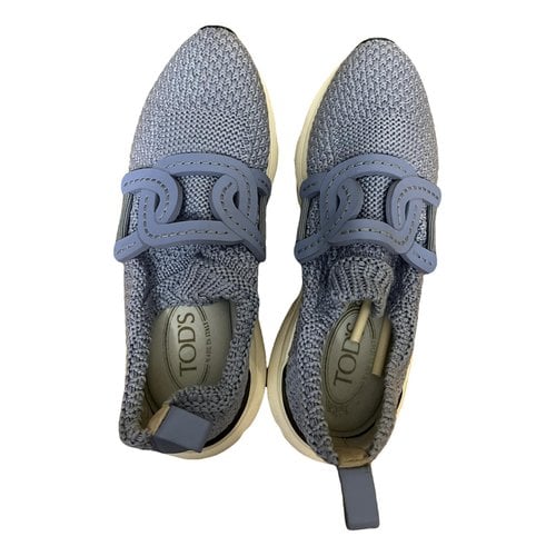 Pre-owned Tod's Cloth Trainers In Blue